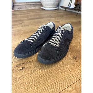 OLIVER CABELL 47 Low 1 Marine Blue Suede Tennis Shoe Sneaker Lace Up Blue